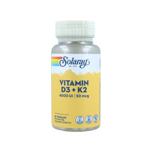 VITAMINA D3 K2 (MK7) 60 cáp. Solaray