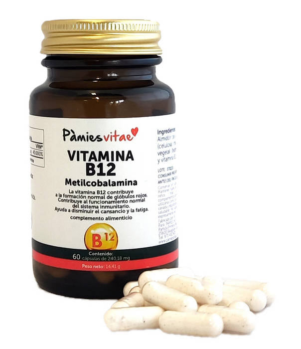 Vitamina B12 – Metilcobalamina (60 cápsulas) Pamies Vitae