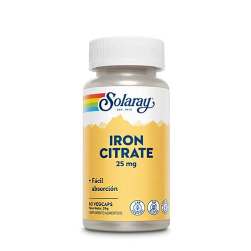 IRON  hierro citrato 25mg (60 cap.) Solaray