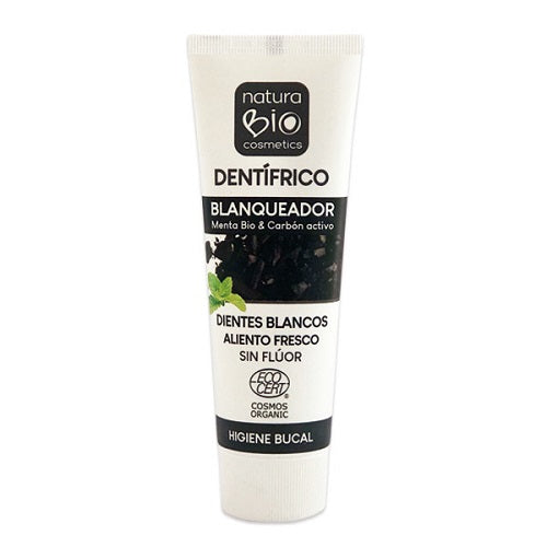 PASTA DE DIENTES DENTIFRICO BLANQUEADOR (carbón activo)75ml Naturabio Cosmetics
